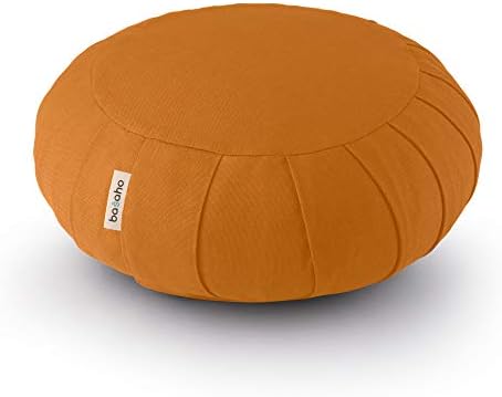Basaho CLASSIC Zafu Meditation Cushion | Organic Cotton | Buckwheat Hulls | Removable Washable Cover