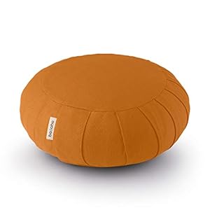 Meditation Cushion | CLASSIC Zafu Meditation Cushion with Removable Washable Cover | Certified Organic Cotton Meditation Cushions | Buckwheat Hulls Cushion Meditation Pillow