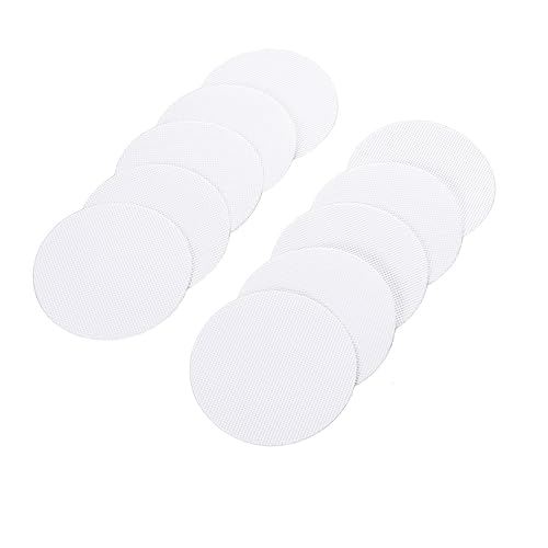 BEBEMOKO 10 discos antideslizantes de PEVA, 4 adhesivos antiadherentes para bañeras y duchas, color blanco, seguridad para zonas de baño