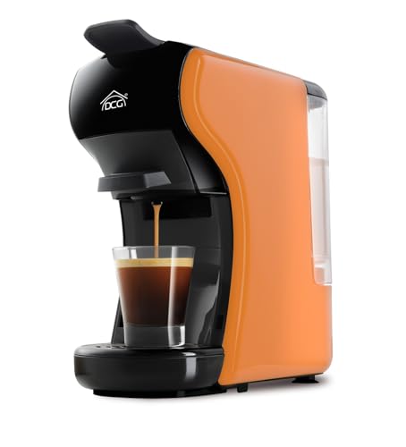 DCG ES6517 - Macchina del caffè universale, serbatoio 0,6 Litri, Tanica trasparente estraibile, 19 BAR, 1.450W. Spia macchina pronta ad erogare. Dimensioni: 25x11x27cm