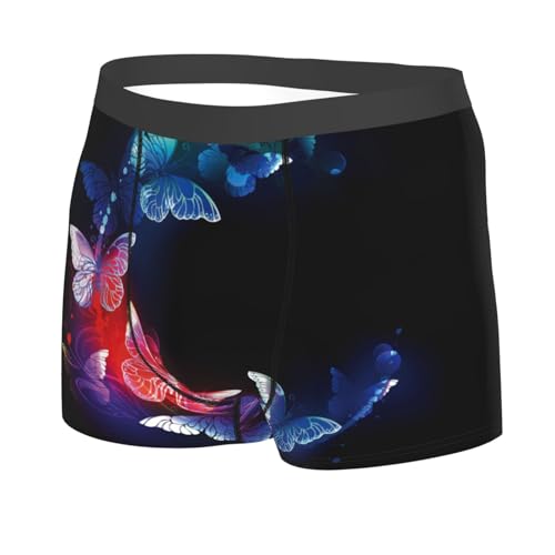 Glowing Night Butterfly Men's Underwear Boxer Briefs Soft Comfortable Underwear2