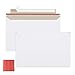 zmybcpack 100 Pack 6.3x9.8 inch Rigid Mailer Self Seal Photo Document Mailers, Stay Flat White Cardboard Shipping Envelopes White Photography Mailers for CD, Photos, Document
