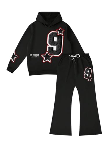 Amazon.com: VIPWOLF Men's 2 Piece Sweat Suits Long Sleeve Y2k