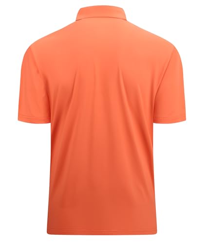 Alex Vando Mens Golf Shirt Moisture Wicking Quick-Dry Solid Short Sleeve Polo Shirts for Men