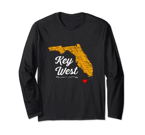 City of KEY WEST | FLORIDA Vacation Souvenir Merch - Graphic Manga Larga
