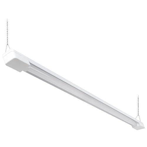 Feit Electric 3ft LED Utility Light 3000 Lumens 4000K Cool White Plug-in Flush/Hanging Mount Ultra-Lightweight 30W LED Shop Light and Under Cabinet Light 50 000-Hour Lifespan SHOP/3X1/840/V1