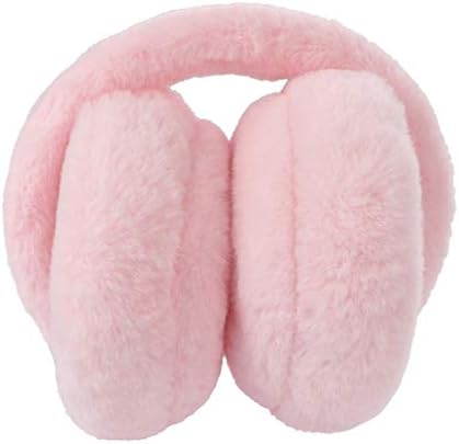 SUPVOX Soft Earmuffs Plush Outdoor Winter Warmer Earmuffs Ear Warmers Headband For Girls Women (Pink)