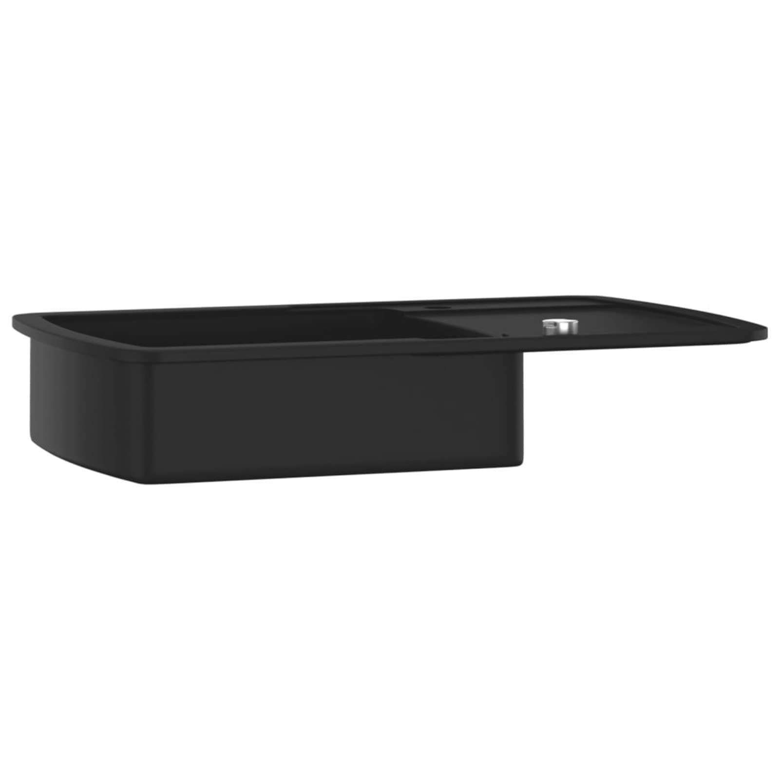 LAPOOH Fregadero de Cocina de un Seno de Granito, Mueble Pila Lavadero, Pila Fregadero Cocina, Fregadero sobre Encimera, Fregadero Baño Encimera, Picas De Cocina