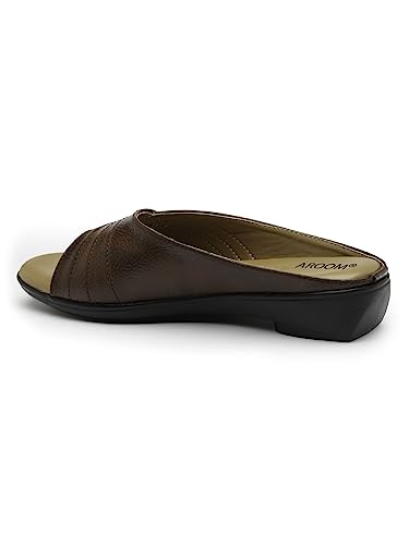 Image of AROOM Leather Comfortable & Stylish Sandals For Women & Girls