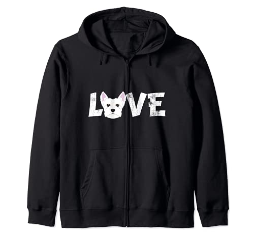 Amor West Highland White Terrier Mamá divertido Westie Sudadera con Capucha