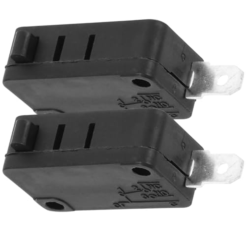 Yardenfun 2 piezas Microinterruptor de Repuesto para Puerta de Microondas y Frigorífico Normalmente Abierto Compacto y Fácil de Instalar Compatible y Seguro para Electrodomésticos