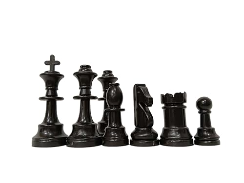 Image of Tima Durable Plastic Tournament Chess Pieces with Extra 2 Queens - Set of 34 Standard Size Chessmen Staunton Coins (3.75 inch Inch King Height Size)
