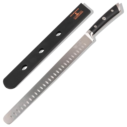 Dalstrong Slicing Knife - 12 inch - Gladiator Series Elite - Granton Edge - Forged High-Carbon German Steel- G10 Handle - Razor Sharp Carving Knife Gift - w/Sheath - Slicer - NSF Certified