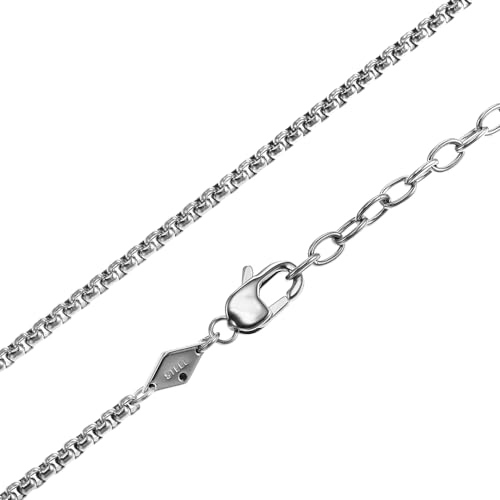 Fossil Herrenhalskette aus Edelstahl mit Karabinerverschluss Dog tag, Silber und Schwarz