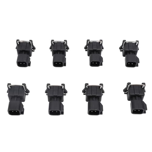 Fuel Injector Connector Adapter Kit, 8 Pieces, Plastic EV6 to EV1 Harness Conversion - Stable Performance, Easy Installation, Compatible with LS2 LS3 LS1 LT1 TPI Engines
