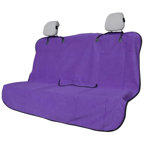 Image of Back Seat Cover for Car Trucks Van SUV,Waterproof Rear Bench Towel Seat Covers for Dogs and Kids,Automotive Backseat Protector (Purple)