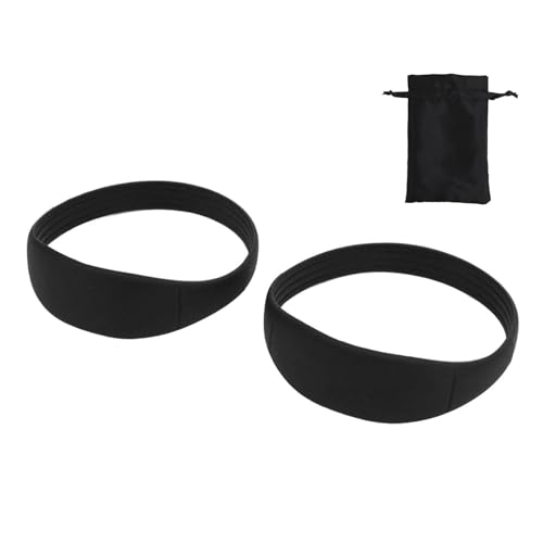 Senrusa 2 piezas Patella de soporte de rodilla Silicona Silicona Estabilizador del tendón Banda elástica con bolsa portátil para el baloncesto (Negro)