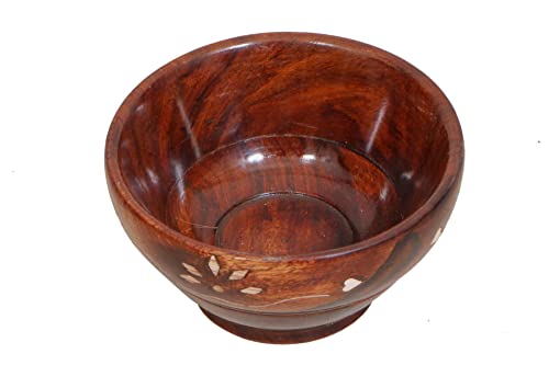 Image of Sheesham Wooden Handicraft Snacks Bowls | Handmade Wood Small Serving Bowl /Pyala.