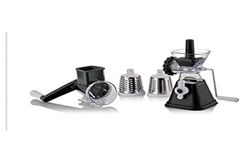 Fatiador, Ralador e Moedor Manual Kit Multi Função 10x1 Com Acessórios 20 Peças Preto GH402 Globlami