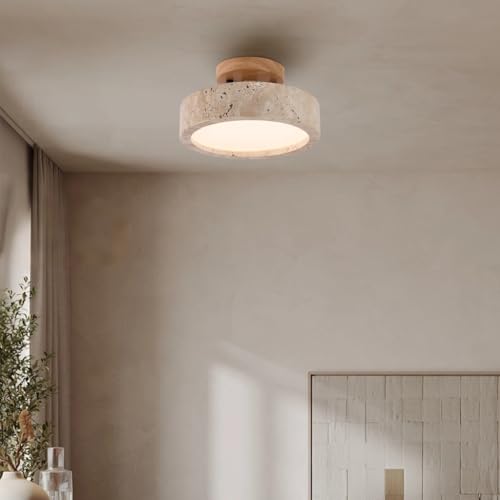 YUPIN Lámpara De Techo De Travertino Natural