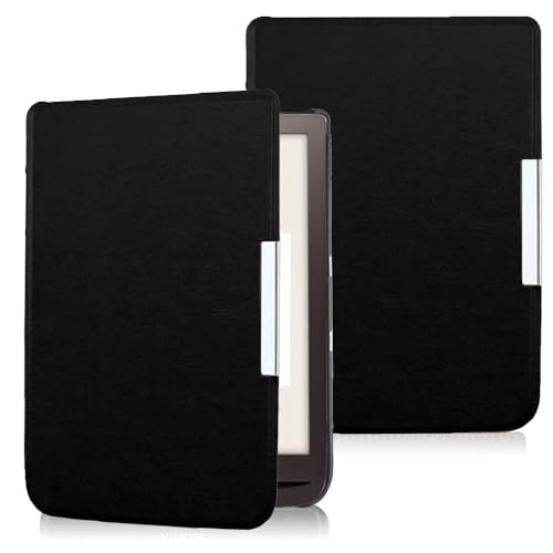 AKLiSa Funda para tablet Pocketbook InkPad 3 740, Inkpad 3 e-book ultradelgada cubierta de voltaje (negro)
