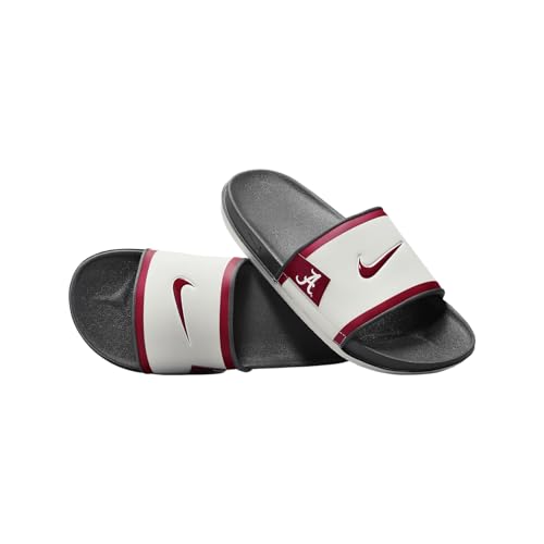 Nike College Offcourt (Alabama) Slides (FN2642-001, Night Silver/Dark Smoke Grey/Team Crimson)
