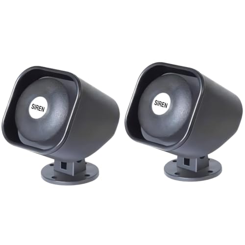 Quick Sense QS-H2 Hooter Alarm | 220V AC Electronic Siren | Loud 110dB Industrial Security Alert | Set of 2