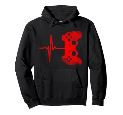 Gamer Heartbeat Videojuegos Juegos Niños Chicas Adolescentes Hombres Sudadera con Capucha | Ya disponible en tu tienda friki favorita! En mundofriki.es!