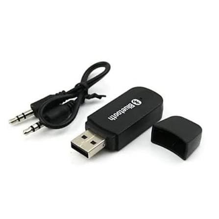 USB Bluetooth Audio Receiver Dongle, Black, with 3.5mm Aux Cable, Wireless Music Adapter-image-20