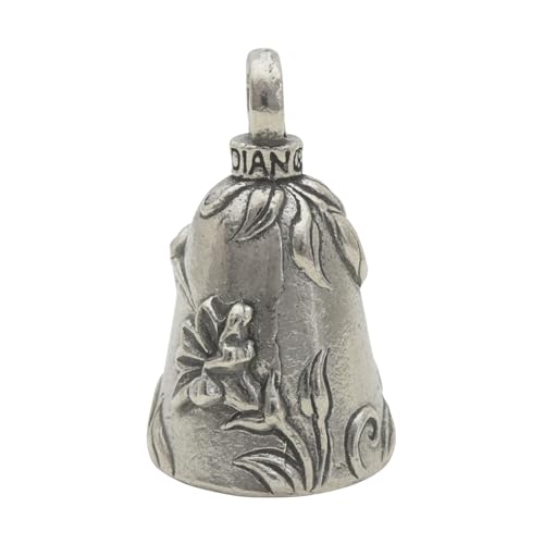 Image of Guardian Bell Hummingbird Good Luck Bell w /Keyring & Black Velvet Gift Bag | Motorcycle Bell | Lead-Free Pewter | Good Luck Gift to Friends & Family | Bike Bell | Made in USA