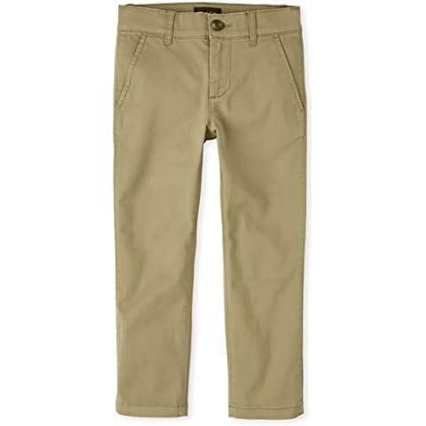 The Children's Place Boys Stretch Skinny Chino Pants,Flax Single,7 Cover