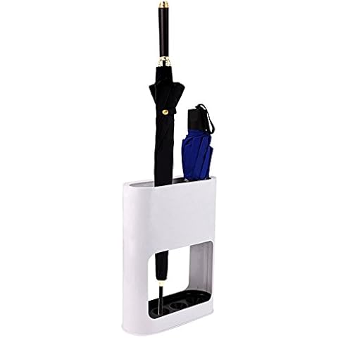GeLive Small Umbrella Stand Rack Cane Holder with Drip Tray, Space Saving Organizer, Home Office Decor (White) Cover
