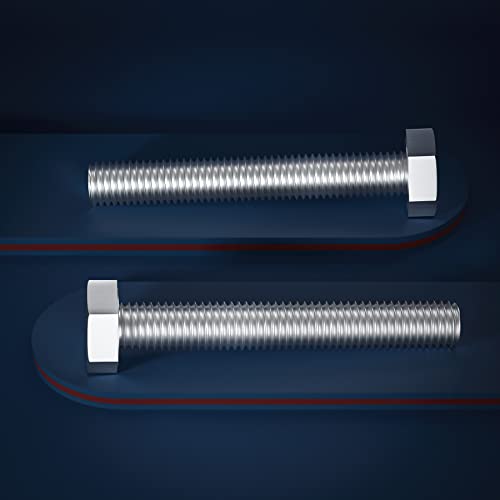 Image of 1 /2-13 x 3 (1 to 7 inch Optional) Hex Head Screw Bolt, Stainless Steel 18-8(304), Fully Threaded,5pcs