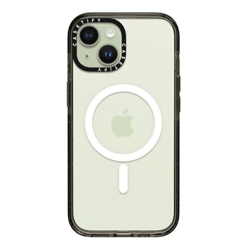 Image of CASETiFY for iPhone 15 Case - Impact Compatible with MagSafe Clear Black