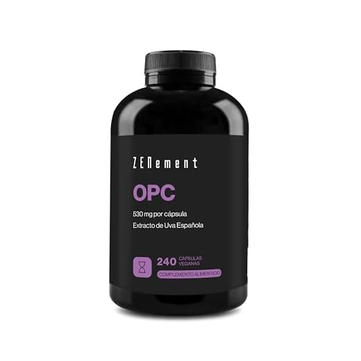 OPC - 1007 mg Puros por dosis (2 Cápsulas) - Extracto de Semilla de Uva Concentrado (Vitis vinifera L.) - 95% Proantocianidinas - Fuente de Antioxidantes Naturales - 240 Cápsulas Veganas - Zenement