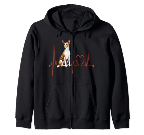 Ibiza Hound Dog Heartbeat EKG My Dogs Are My Cardio Sudadera con Capucha