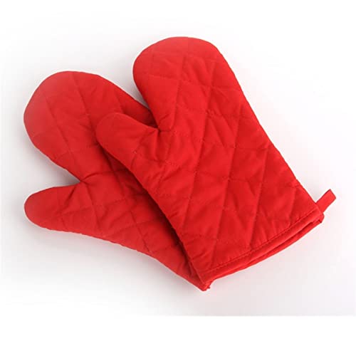 Baking Gloves Color Anti-scalding Oven Mitts Kitchen Baking Microwave Heat Resistant Thick Gloves Insulation Tools (Color : 1) (2)
