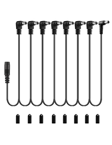 Mr.Power 1 to 8 Way Daisy Chain Cable Guitar Effect Pedal Power Supply Splitter Cable Adapter Power Cord (8 Way Cable)