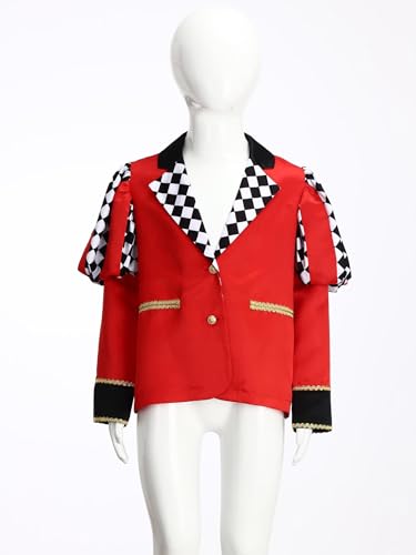 Girls Queen Outfits Turn-down Collar Outwear Kids Dress Up Parties Clothing3