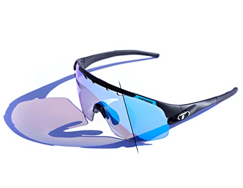 Tifosi Optics Sledge Lite Sunglasses (Matte Black, Clarion Blue Fototec)