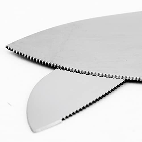 Tytroy Elegant & Classic Stainless Steel Wedding Birthday Cake (Or Pie Pastry) Serving Set Of 13In Serrated Knife And 11In Server Both With Beautiful 4In Faux Crystal Handles (1 Set) #TOP5