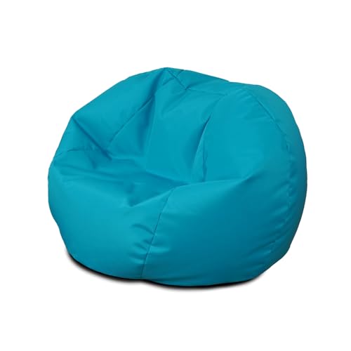 Bags of Beans Wipe Clean Kids Bean Bag Chair with Filling Included - Outdoor Kiddies Beanbag Seat - Machine Washable Childrens Beanbag Furniture for Girls & Boys - 67 x 48cm (Turquoise)