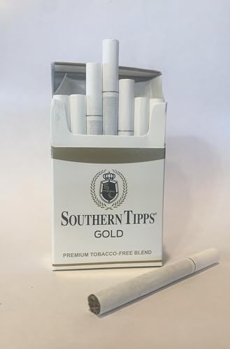 SOUTHERN TIPPS Gold Herbal Cigarettes (20 Sticks) – Tobacco & Nicotine-Free | Smooth, Satisfying Cigarette Alternative| Premium Herbal Blend for a Realistic Smoking Experience | Pack of 1 - Thumbnail 4