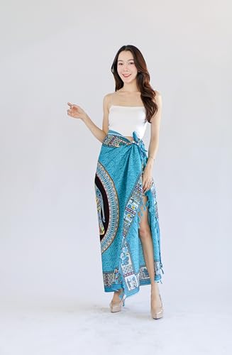 Elephant Print Sarong Wrap – One Size Beach Bath Swim Cover Up Pareo3