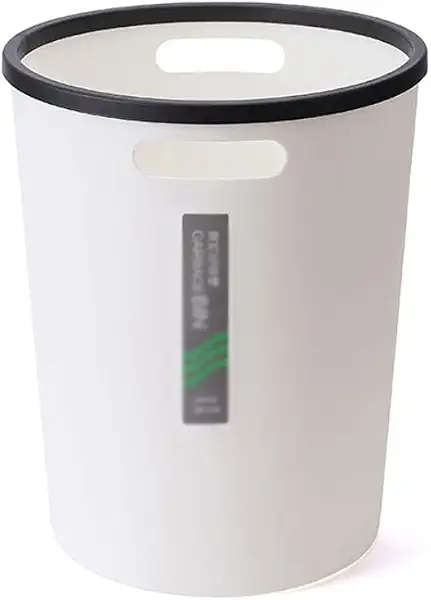 سلة مهملات للمطبخ "Trash Can In سلة المهملات الكهربائية بدون غطاء مع حلقة الضغط المرحاض الحمام وغرفة المعيشة (اللون: E)