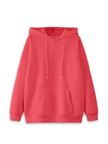 Image of Mack Jonney Solid Hooded Cotton Fleece Sweatshirt for WOMEN-VMACK639218