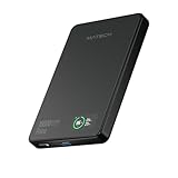 MATECH Qi2 モバイルバッテリー マグセーフ 超薄型 小型 軽量(薄さ12.9mm, 10000mAh)【MagSafe対応マグネット式/最大出力15W ワイヤレス/タイプC PD22W/iPhone12~16対応】(MagOn Prime 10000 ブラック)