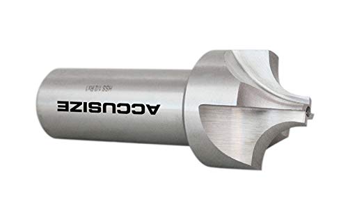 Image of Accusize Industrial Tools Hss Corner Rounding End Mill, 1 /2'' Radius, 1'' Shank Dia, 1-1 /2'' Largest Dia, Oal 4-1 /8'', 1011-1201 | H.S.S. Corner Rounding End Mill, 1 inch Shank, 1-1 /2 inch Largest Dia, Overall Length 4-1 /8 inch