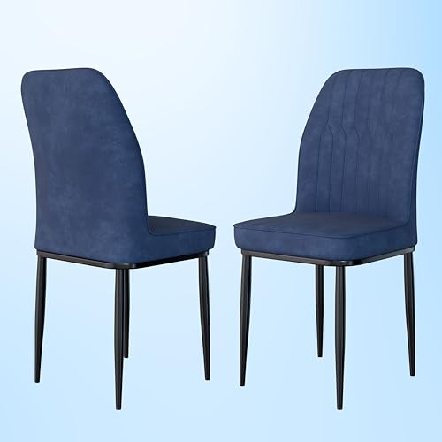 Image of Jewel Premium Velvet Dining Chair with Strong Metal Legs, Cushioned Seat, Chair for Dining, Living Room, Bedroom & Balcony (Blue)