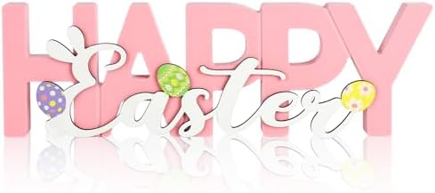 COCHIE Wooden Happy Easter Sign, Spring Decorations for Home, Off...